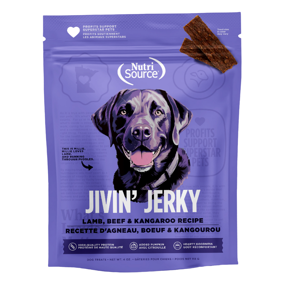 Nutrisource Jivin' Jerky Grain Free Lamb, Beef & Kangaroo Dog Treats