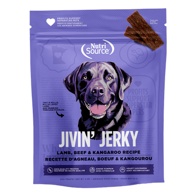 Nutrisource Jivin' Jerky Grain Free Lamb, Beef & Kangaroo Dog Treats
