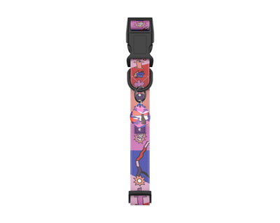PawView Time Series Dog Collar with QR ID Tag – Sunset Design