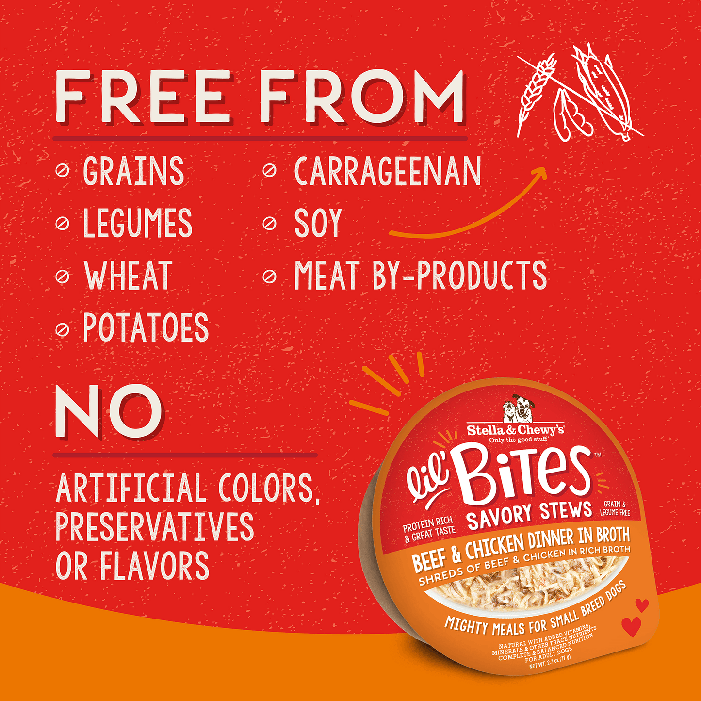 Lil' Bites Savory Stews Beef & Chicken Dinner in Broth