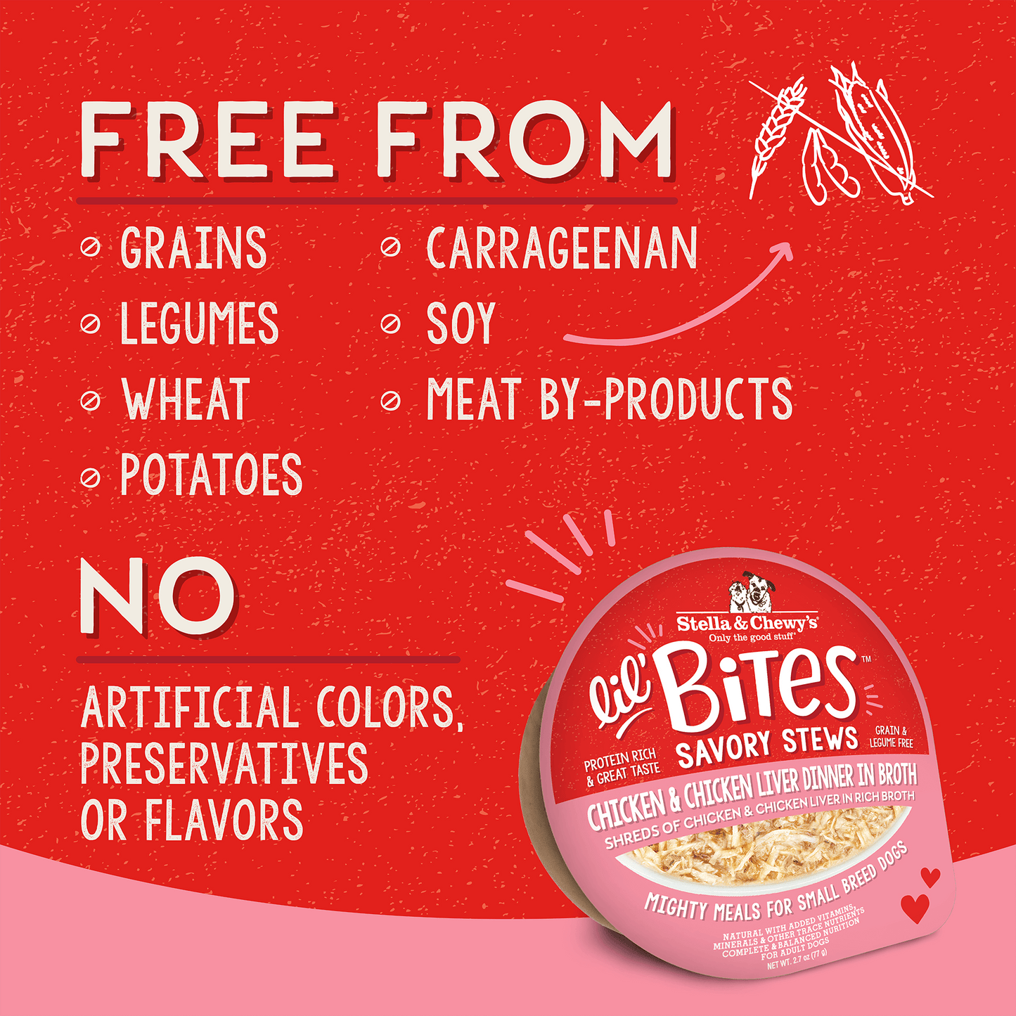 Lil' Bites Savory Stews Chicken & Chicken Liver Dinner in Broth