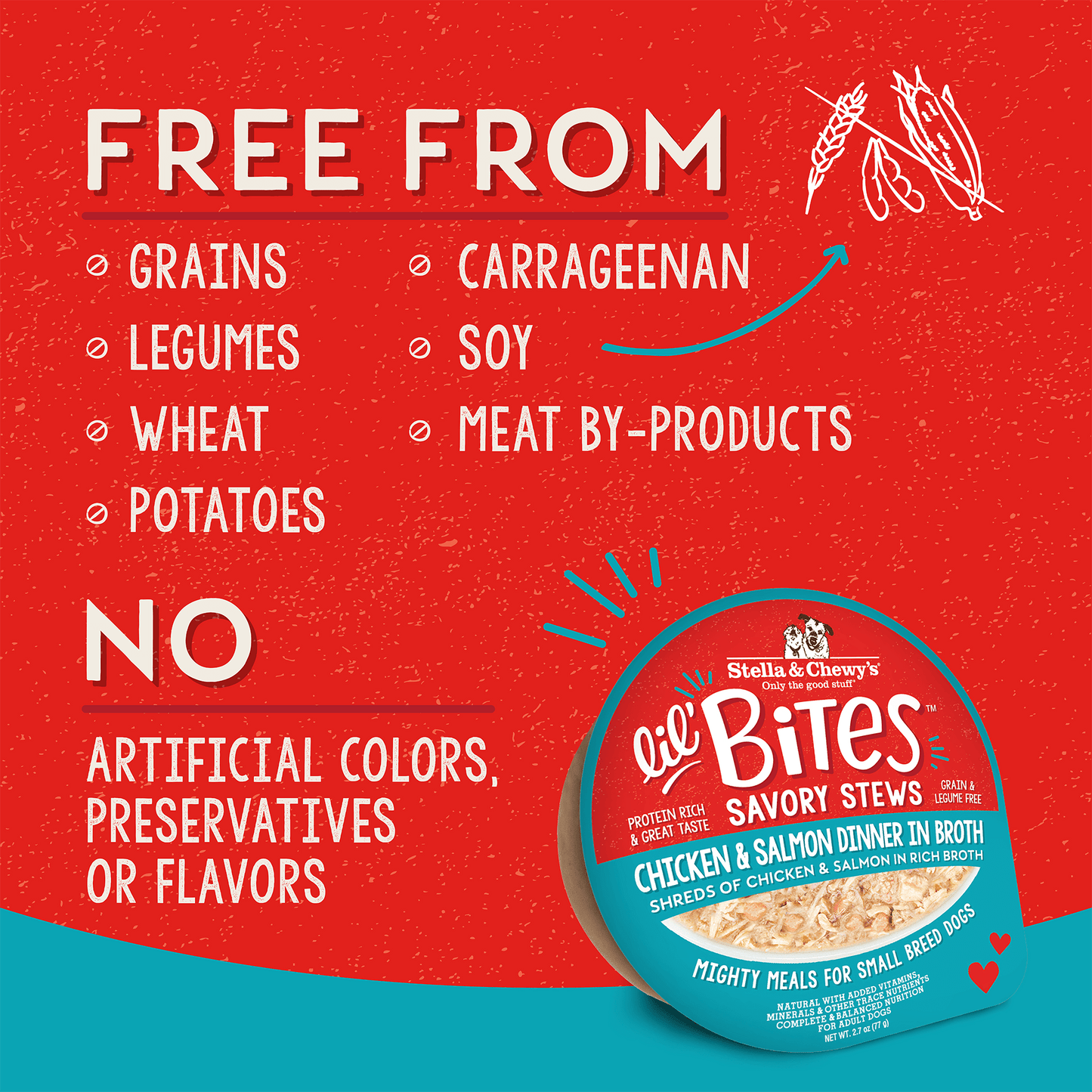 Lil' Bites Savory Stews Chicken & Salmon Dinner in Broth