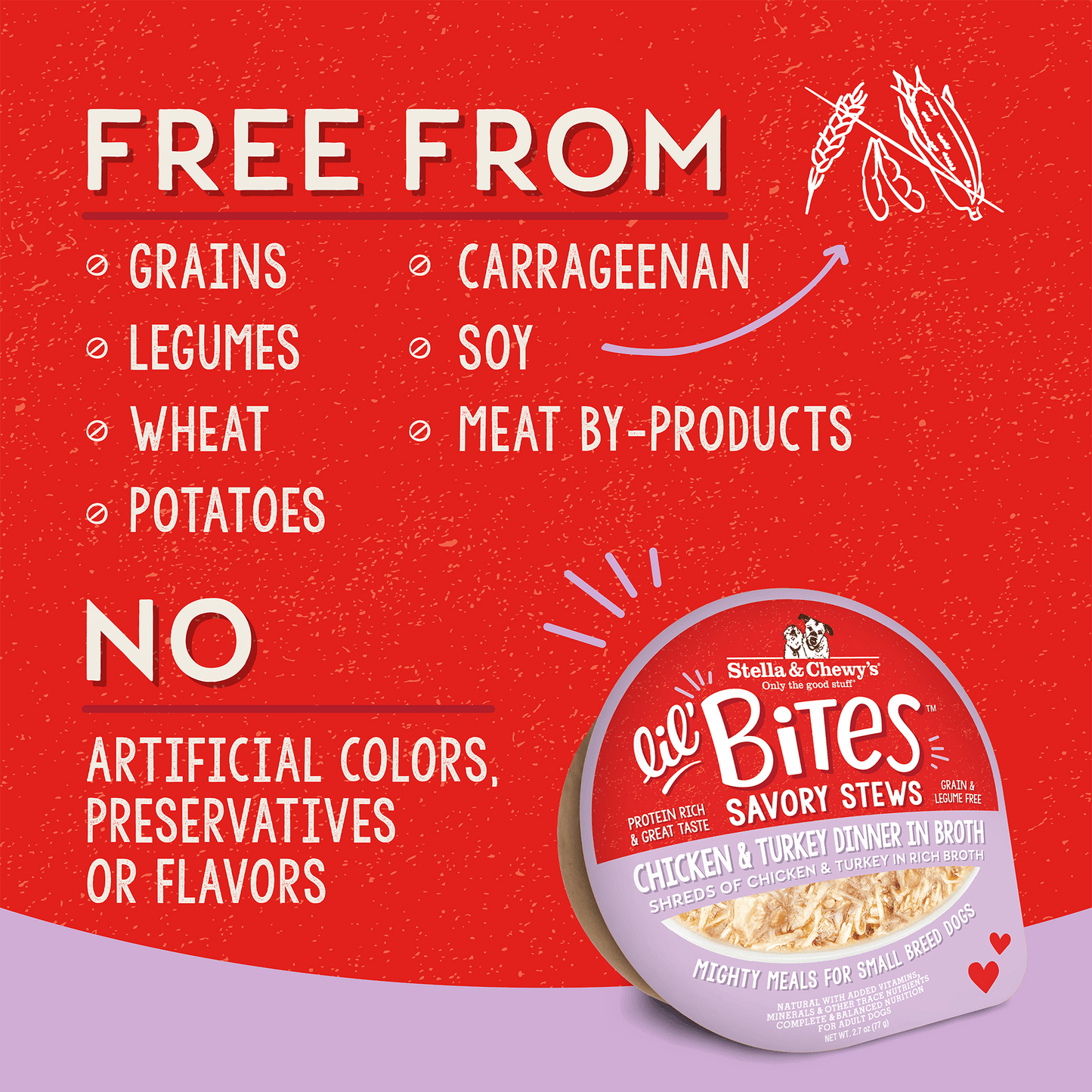 Lil' Bites Savory Stews Chicken & Turkey Dinner in Broth