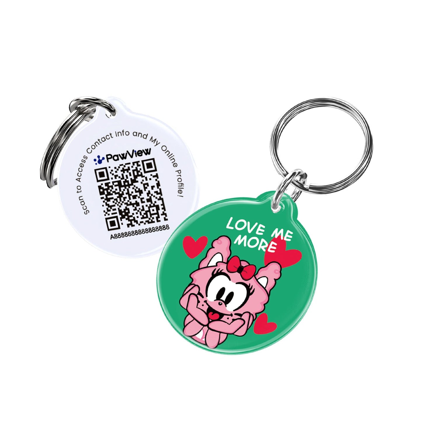 PawView Anti-Loss Smart Pet ID Tag with QR Code TN102 Brand IP Series