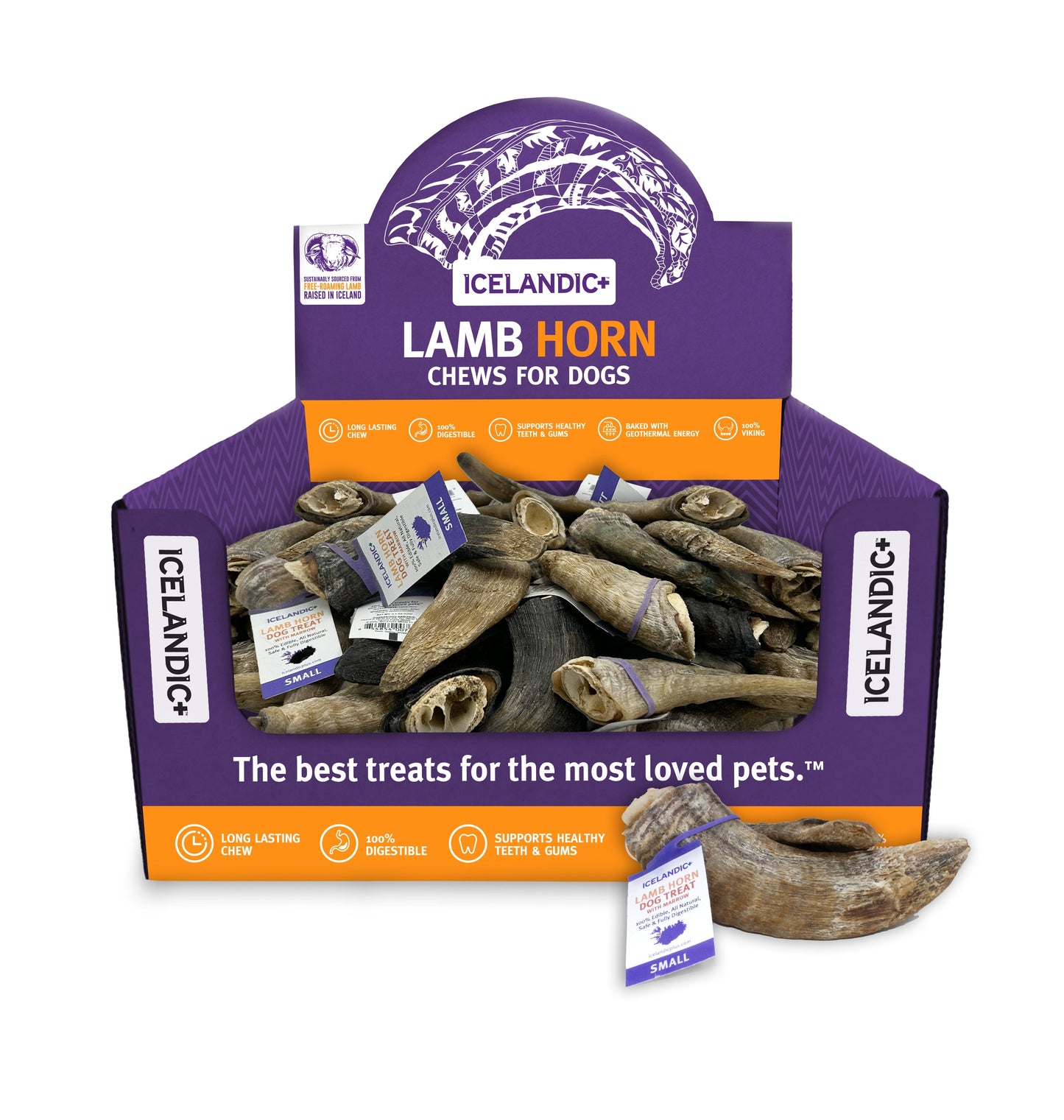 Small Lamb Horn with Marrow Dog Chew