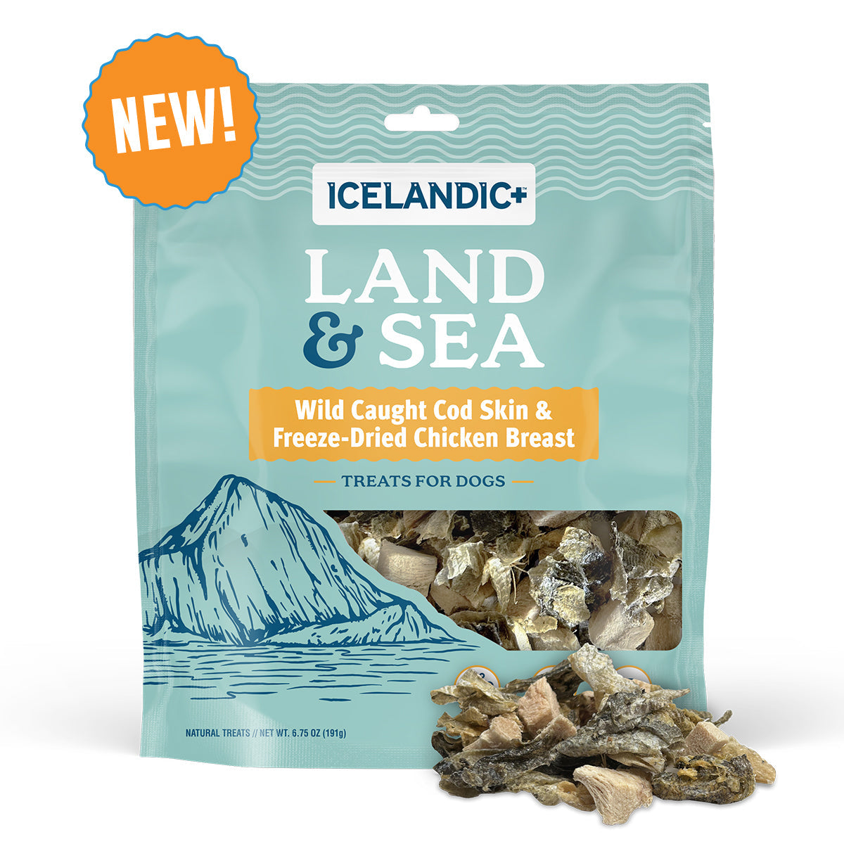 Land & Sea Cod Skin & Freeze-Dried Chicken Treats for Dogs