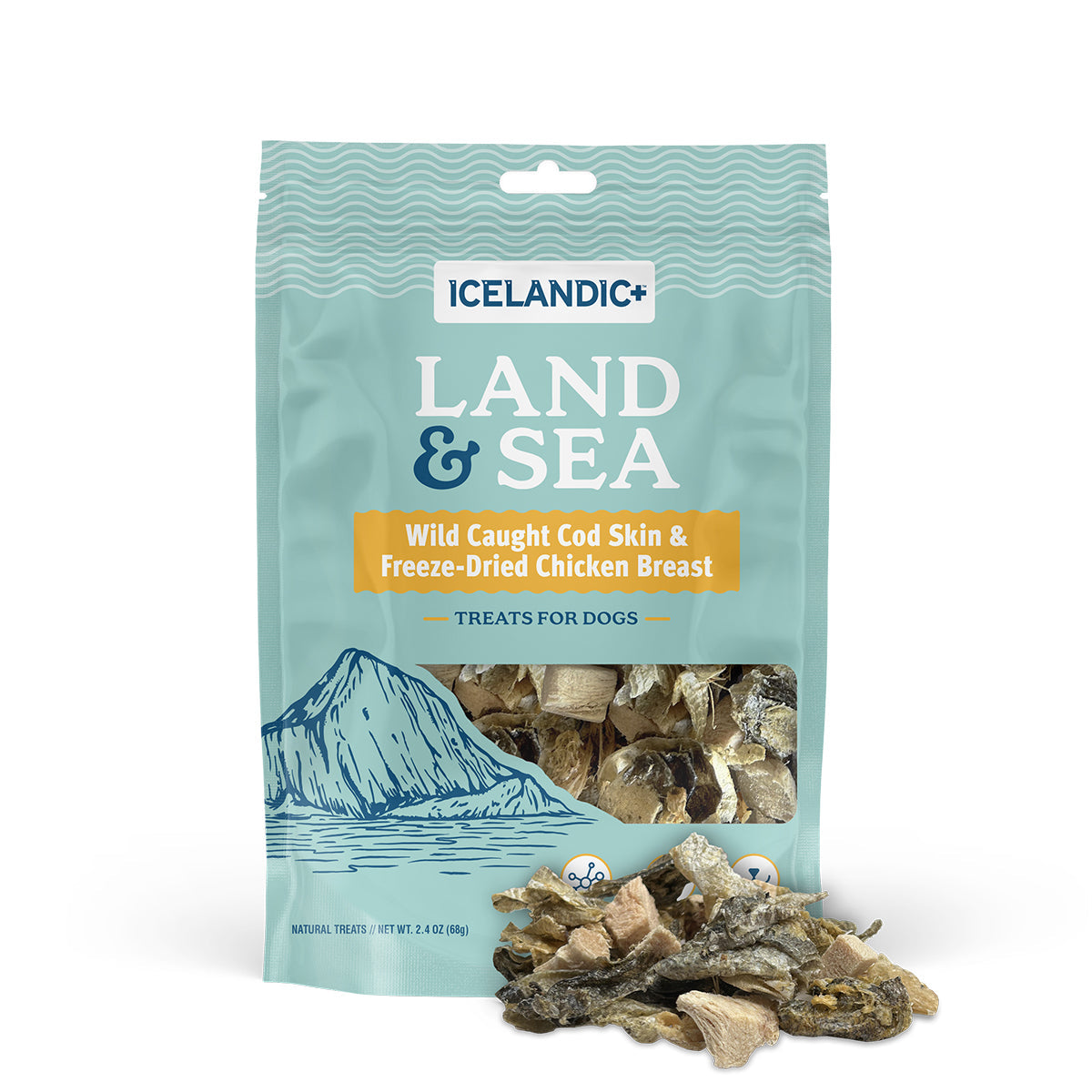 Land & Sea Cod Skin & Freeze-Dried Chicken Treats for Dogs