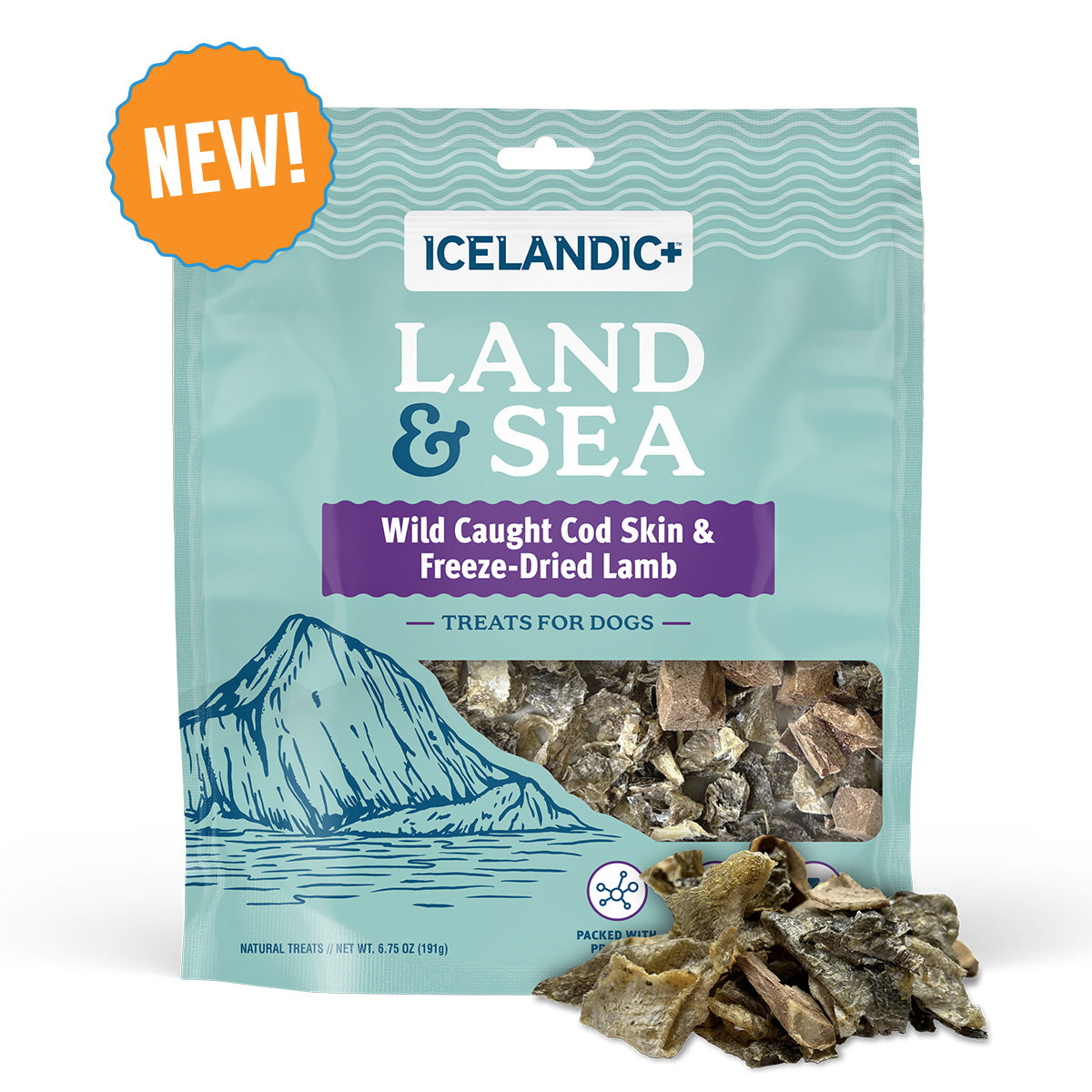 Land & Sea Cod Skin & Freeze-Dried Lamb Treats for Dogs