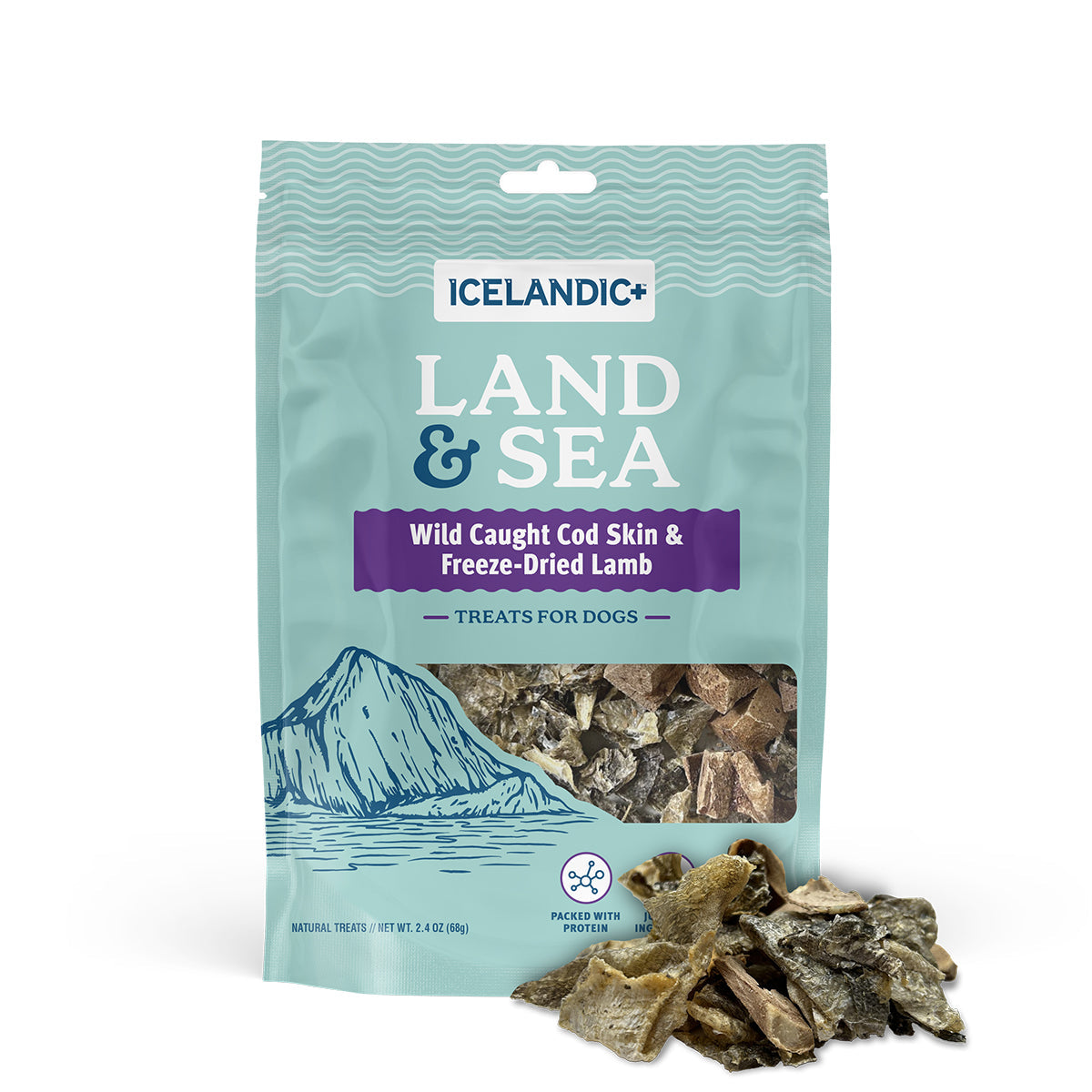 Land & Sea Cod Skin & Freeze-Dried Lamb Treats for Dogs