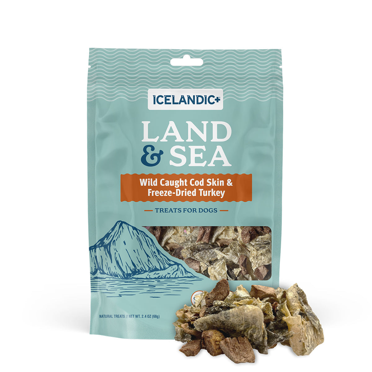 Land & Sea Cod Skin & Freeze-Dried Turkey Treats for Dogs
