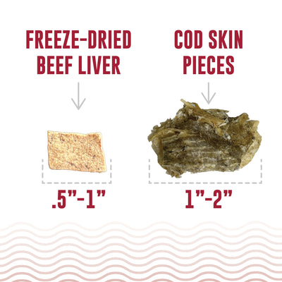 Land & Sea Cod Skin & Freeze-Dried Beef Liver Treats for Dogs