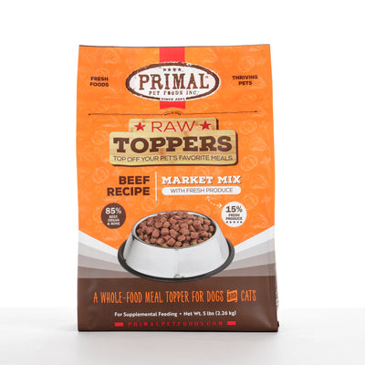 Primal Market Mix Raw Topper for Cat & Dog - Beef Recipe