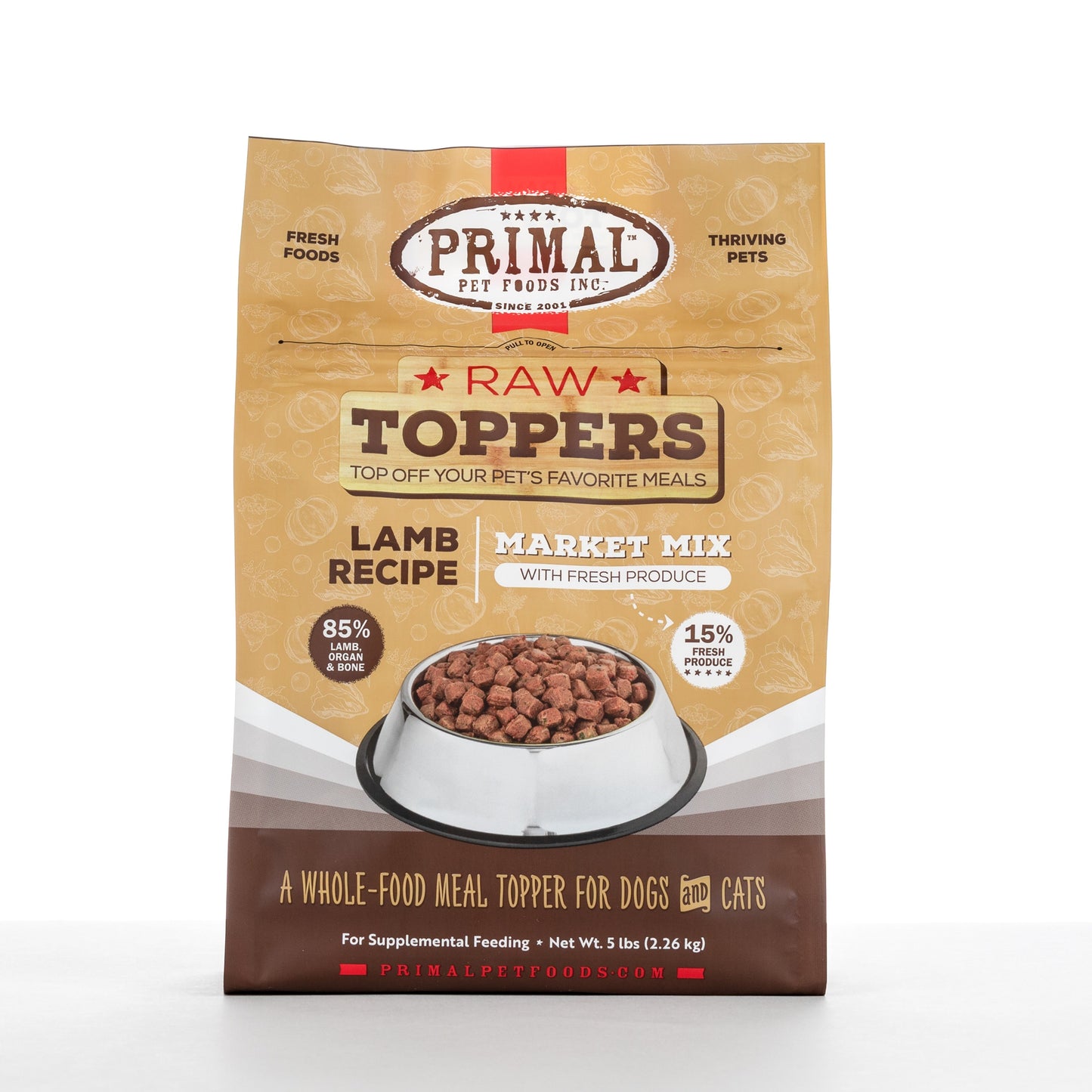 Primal Market Mix Raw Topper for Cat & Dog - Lamb Recipe