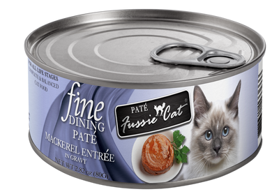 Fussie Cat Fine Dining Pate Mackerel Entrée In Gravy 2.82-oz, Wet Cat Food, Case Of 24