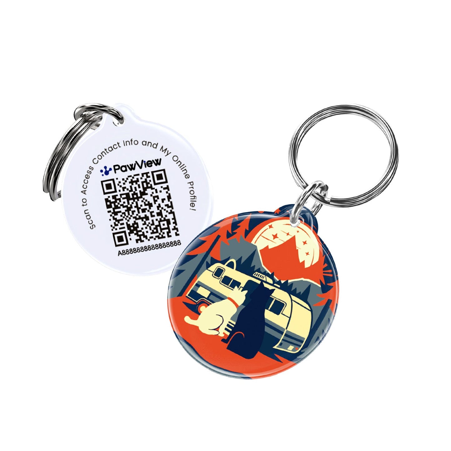 PawView Anti-Loss Smart Pet ID Tag with QR Code TN102 Time Series
