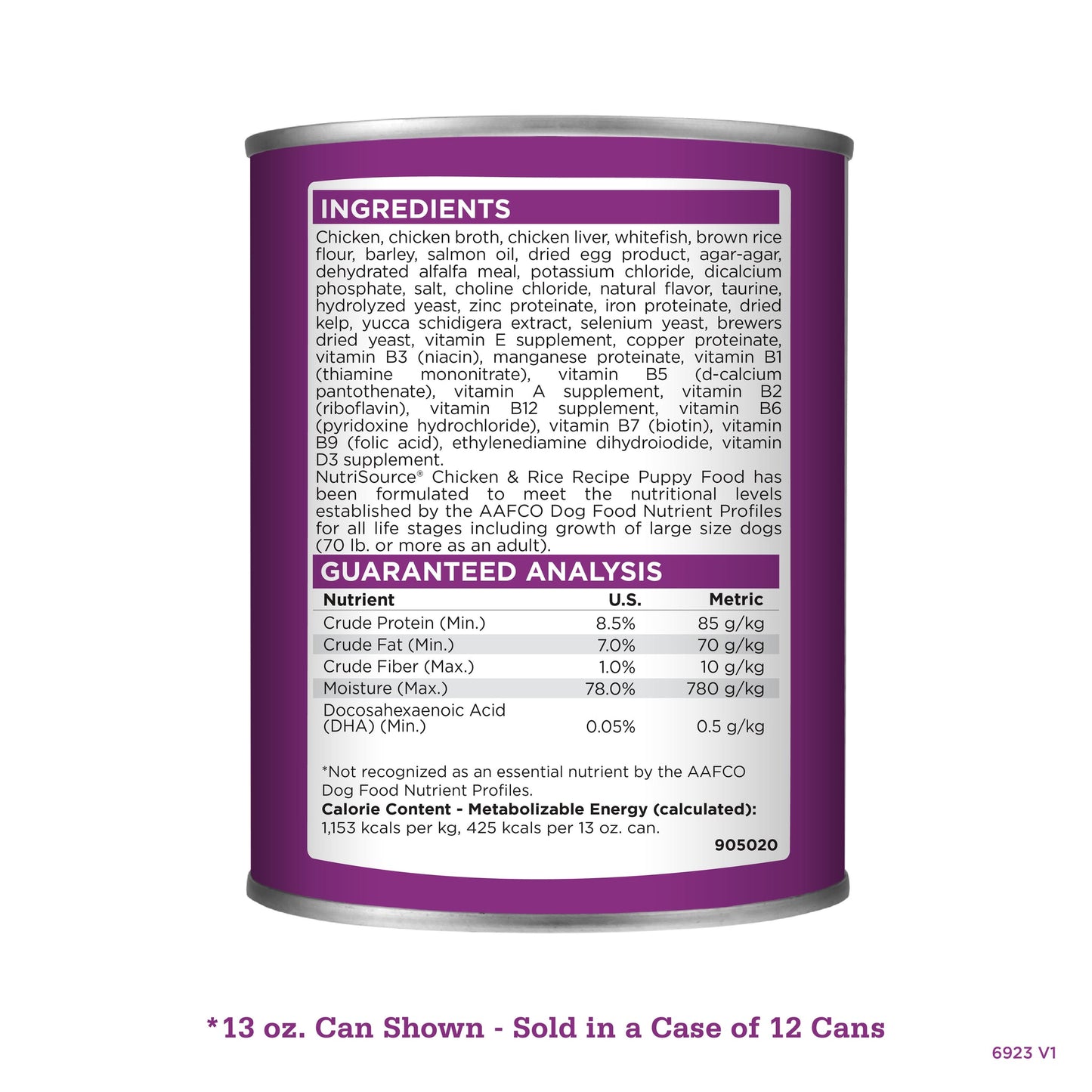NutriSource Puppy Chicken & Rice Canned Dog Food
