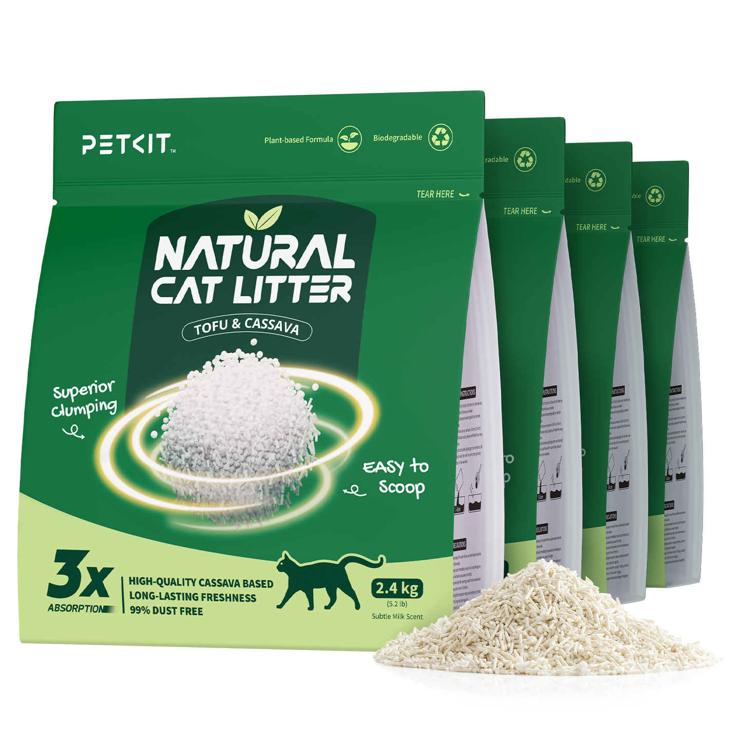 PetKit Natural Cat Litter - 4 Bags