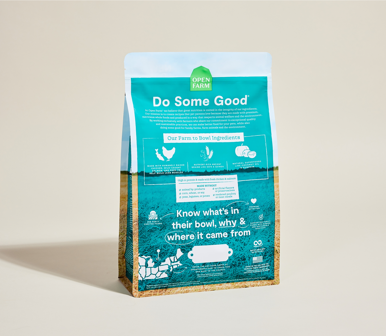 Open Farm Chicken & Salmon Ancient Grains Puppy Kibble