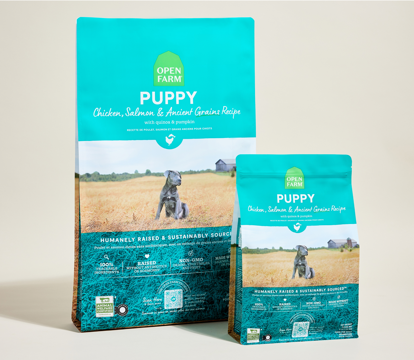 Open Farm Chicken & Salmon Ancient Grains Puppy Kibble
