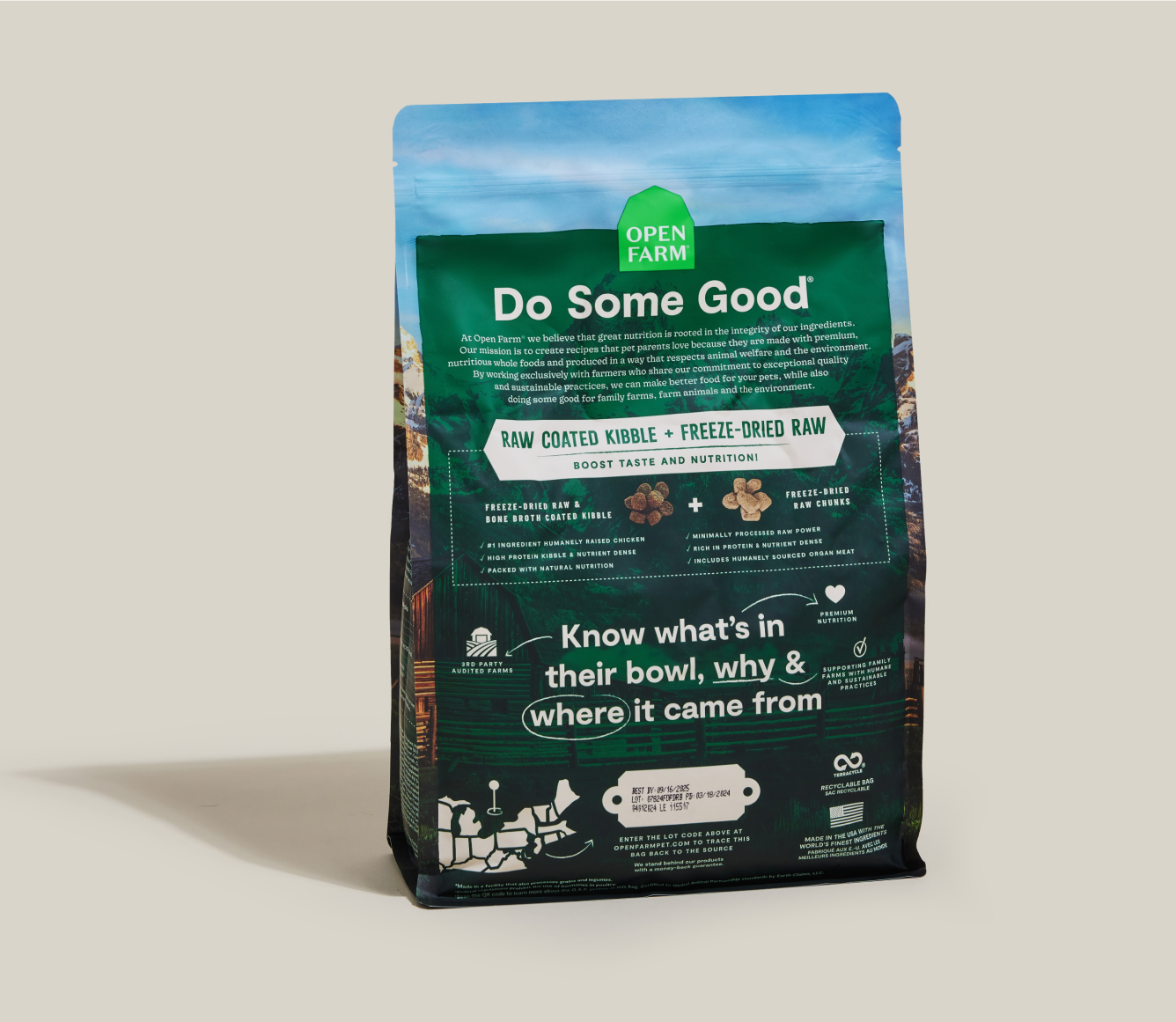 Open Farm RawMix Open Prairie Ancient Grains Dog Kibble