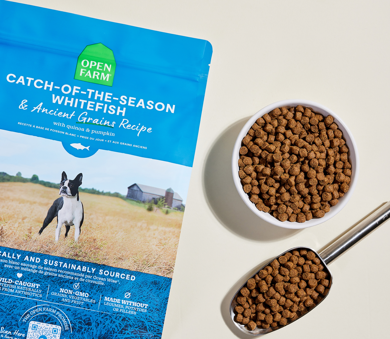 Open Farm Whitefish & Ancient Grains Dog Kibble