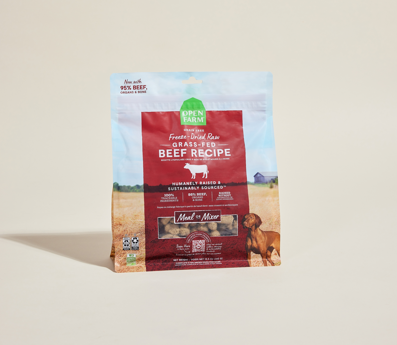 Open Farm Pet Grass-Fed Beef Freeze Dried Raw Morsels for Dogs