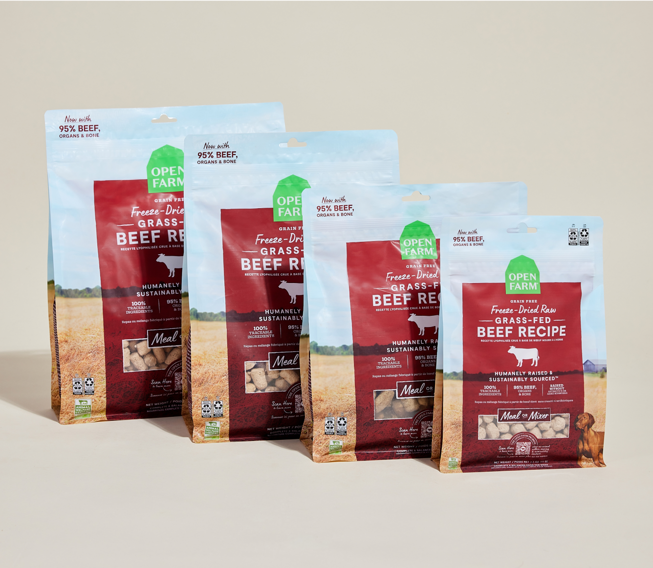 Open Farm Pet Grass-Fed Beef Freeze Dried Raw Morsels for Dogs