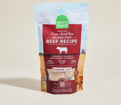 Open Farm Grass-Fed Beef Freeze Dried Raw Patties for Dogs