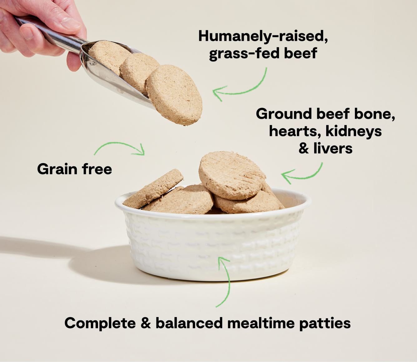 Open Farm Grass-Fed Beef Freeze Dried Raw Patties for Dogs