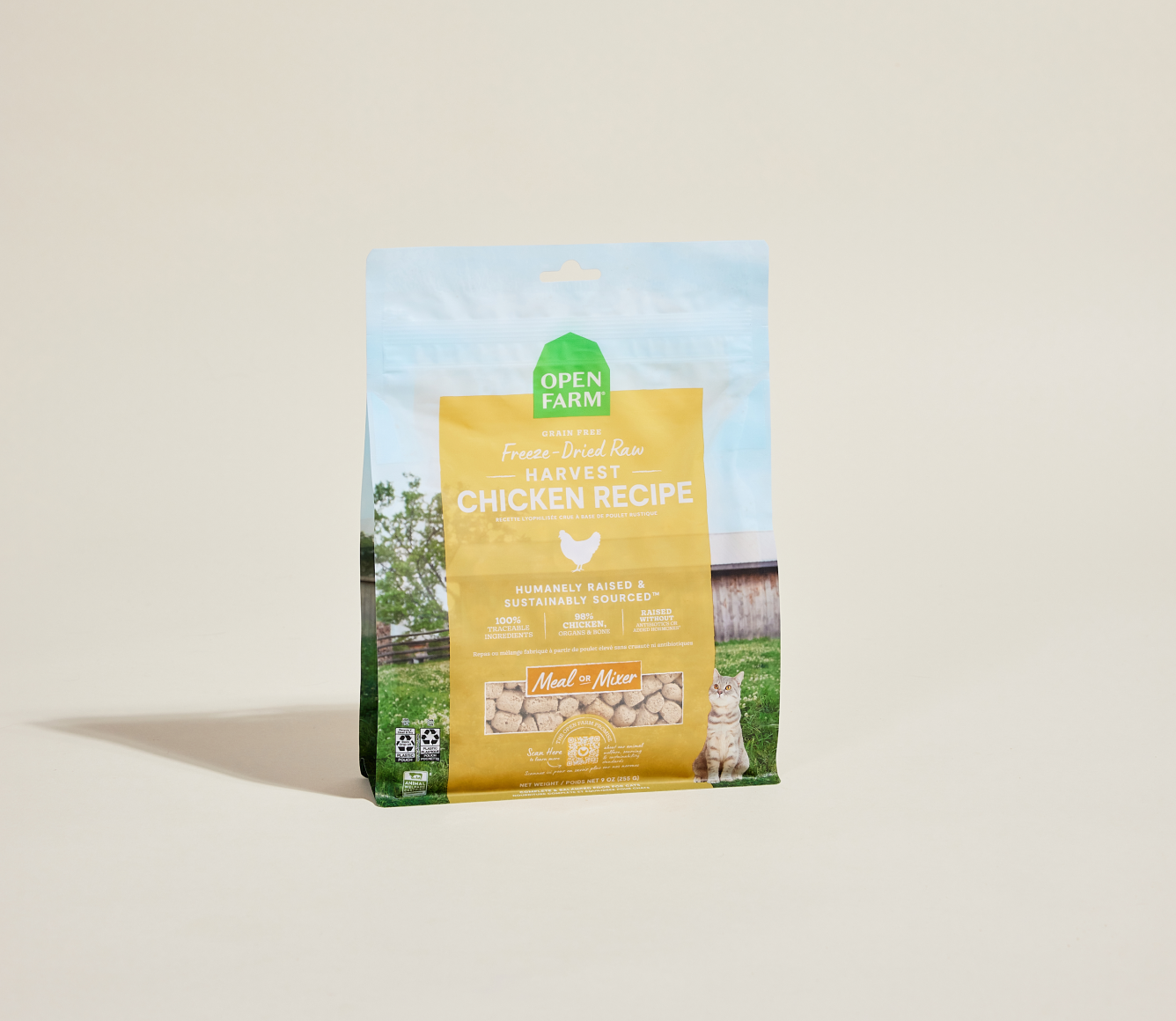 Open Farm Pet Harvest Chicken Freeze Dried Raw Morsels for Cats