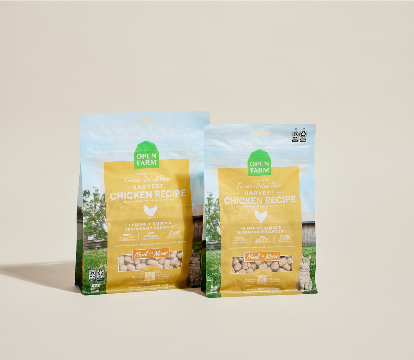 Open Farm Pet Harvest Chicken Freeze Dried Raw Morsels for Cats