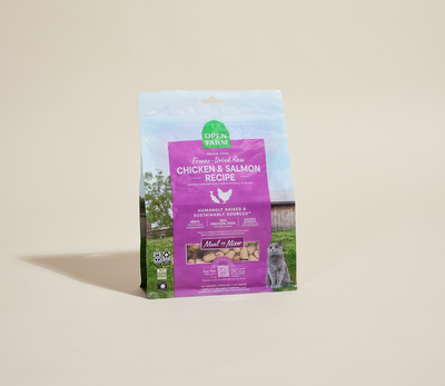 Open Farm Pet Chicken & Salmon Freeze Dried Raw Morsels for Cats