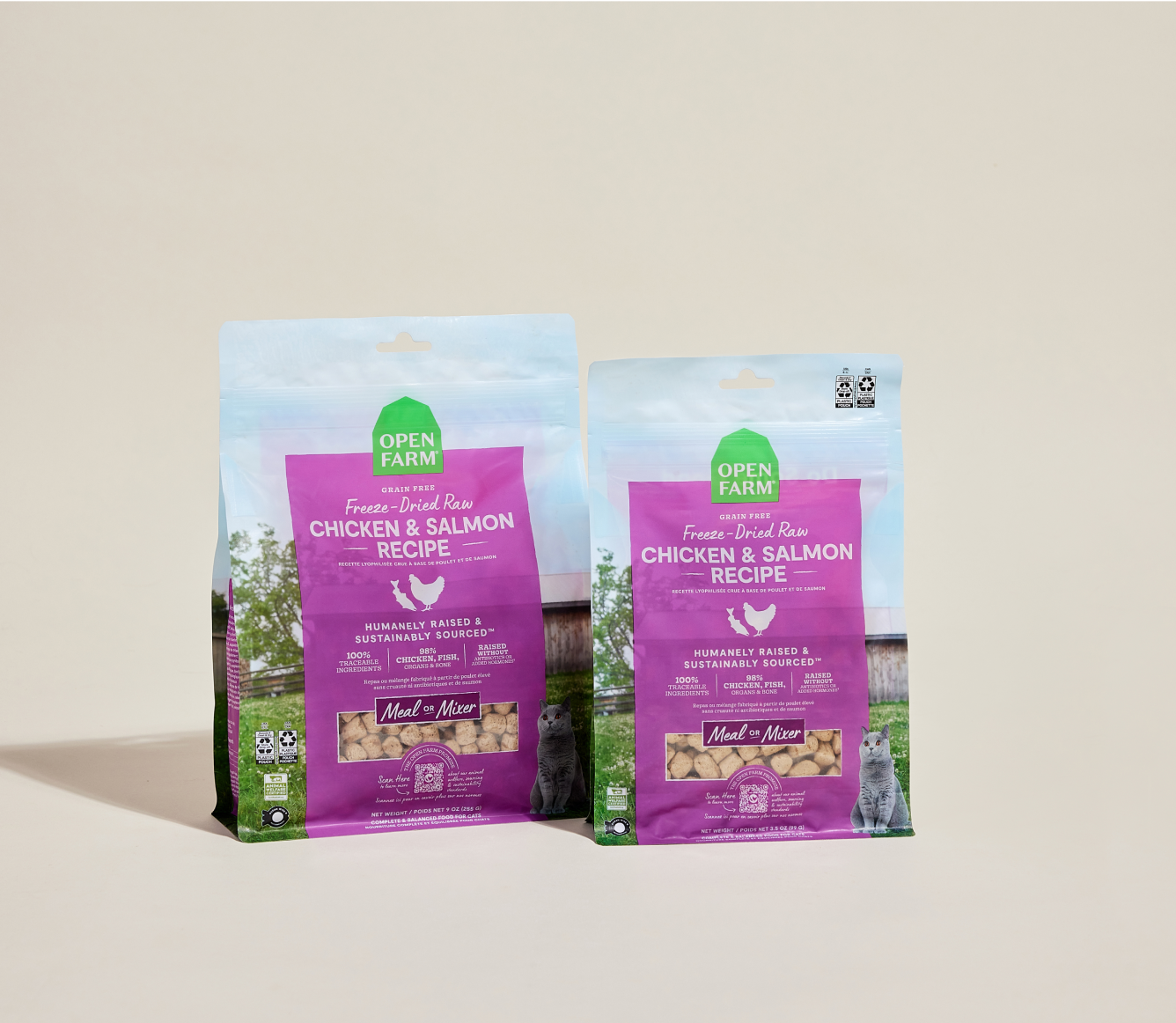 Open Farm Pet Chicken & Salmon Freeze Dried Raw Morsels for Cats