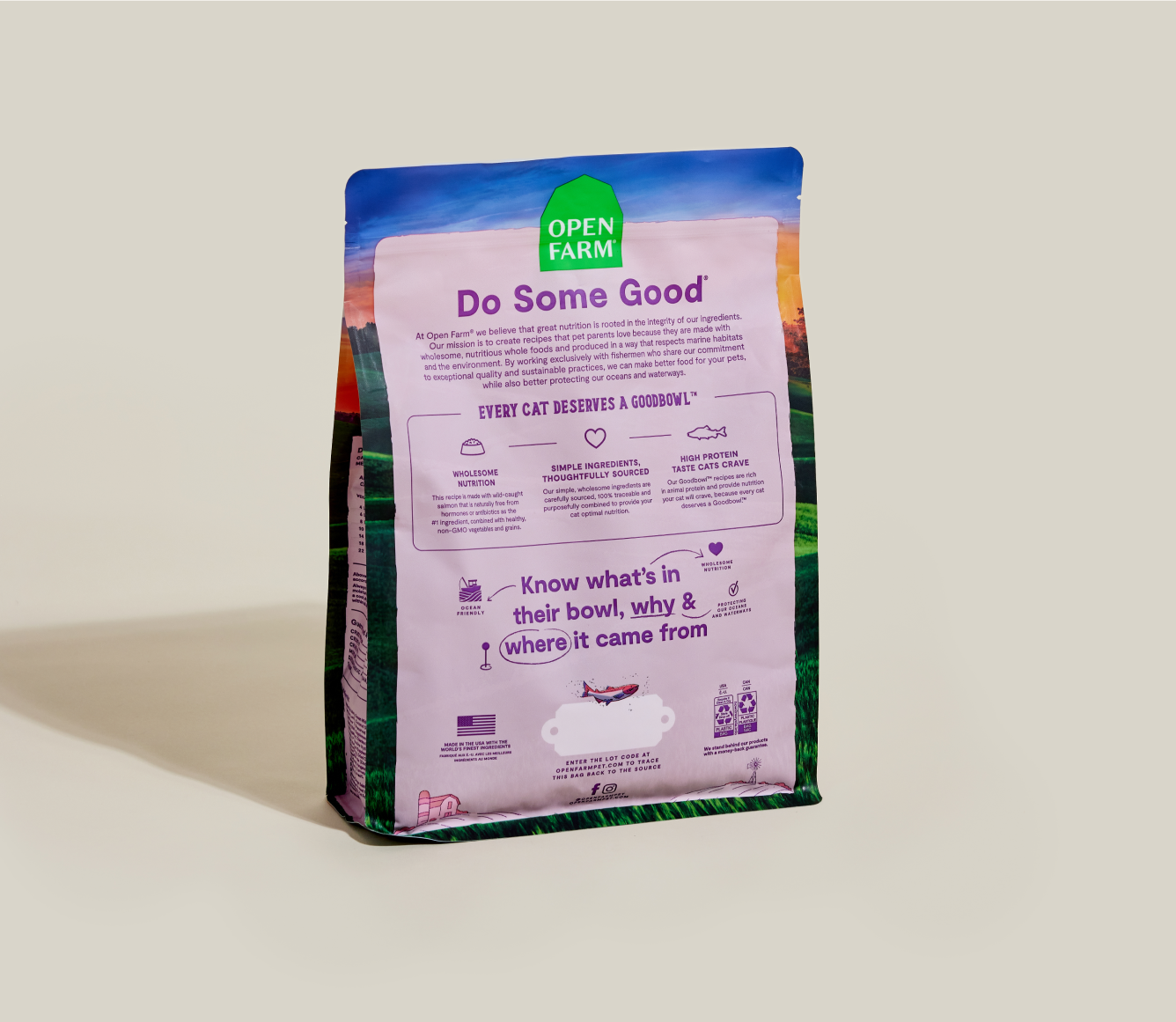 Open Farm Goodbowl Wild-Caught Salmon & Brown Rice Cat Kibble