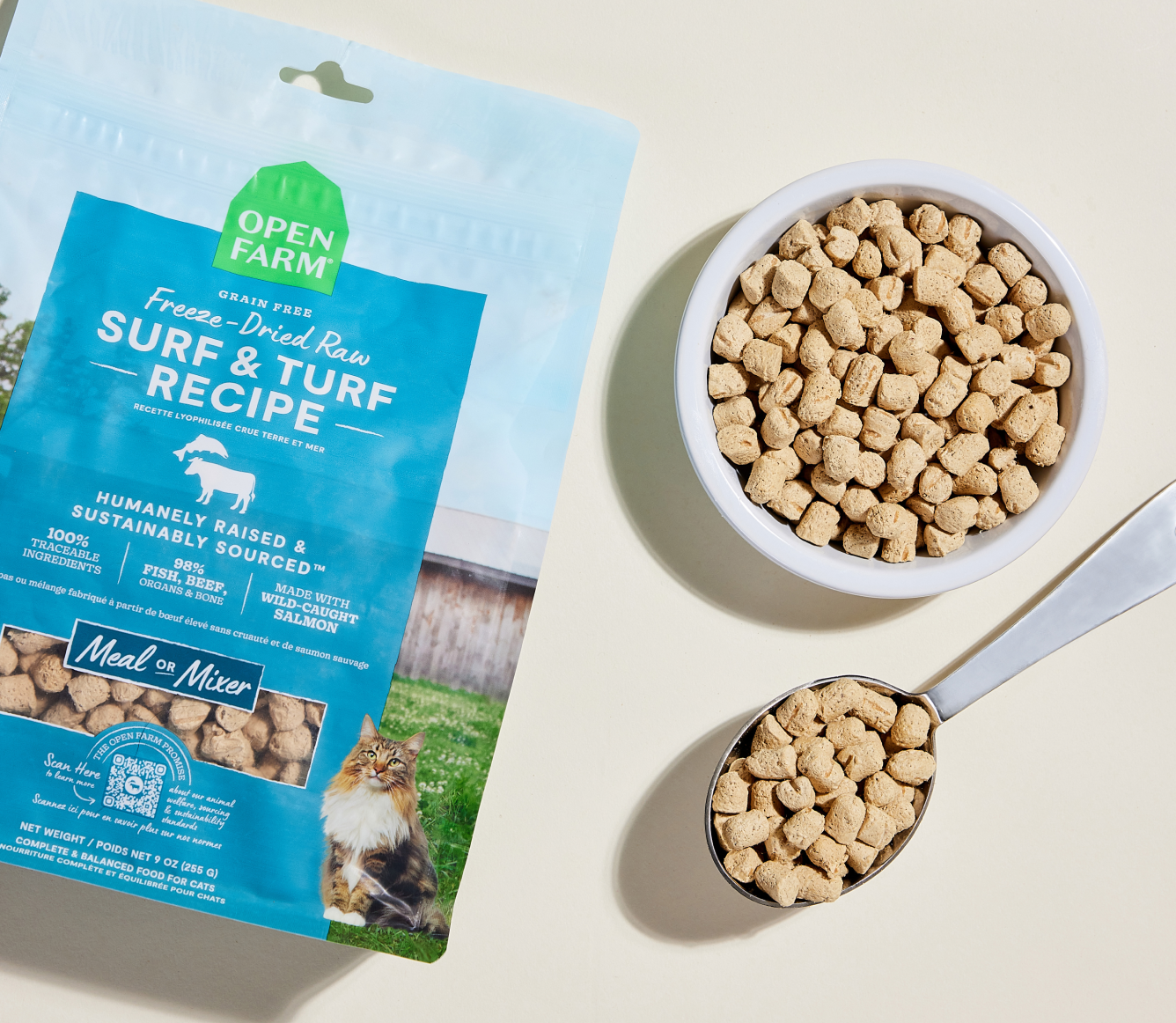 Open Farm Pet Surf & Turf Freeze Dried Raw Morsels for Cats