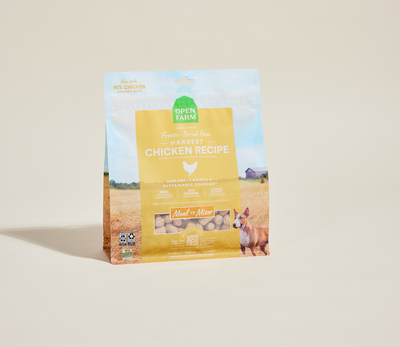 Open Farm Pet Harvest Chicken Freeze Dried Raw Morsels for Dogs