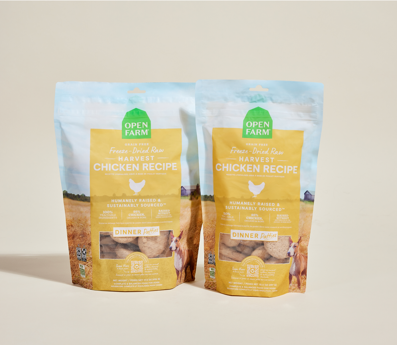 Open Farm Harvest Chicken Freeze Dried Raw Patties for Dogs