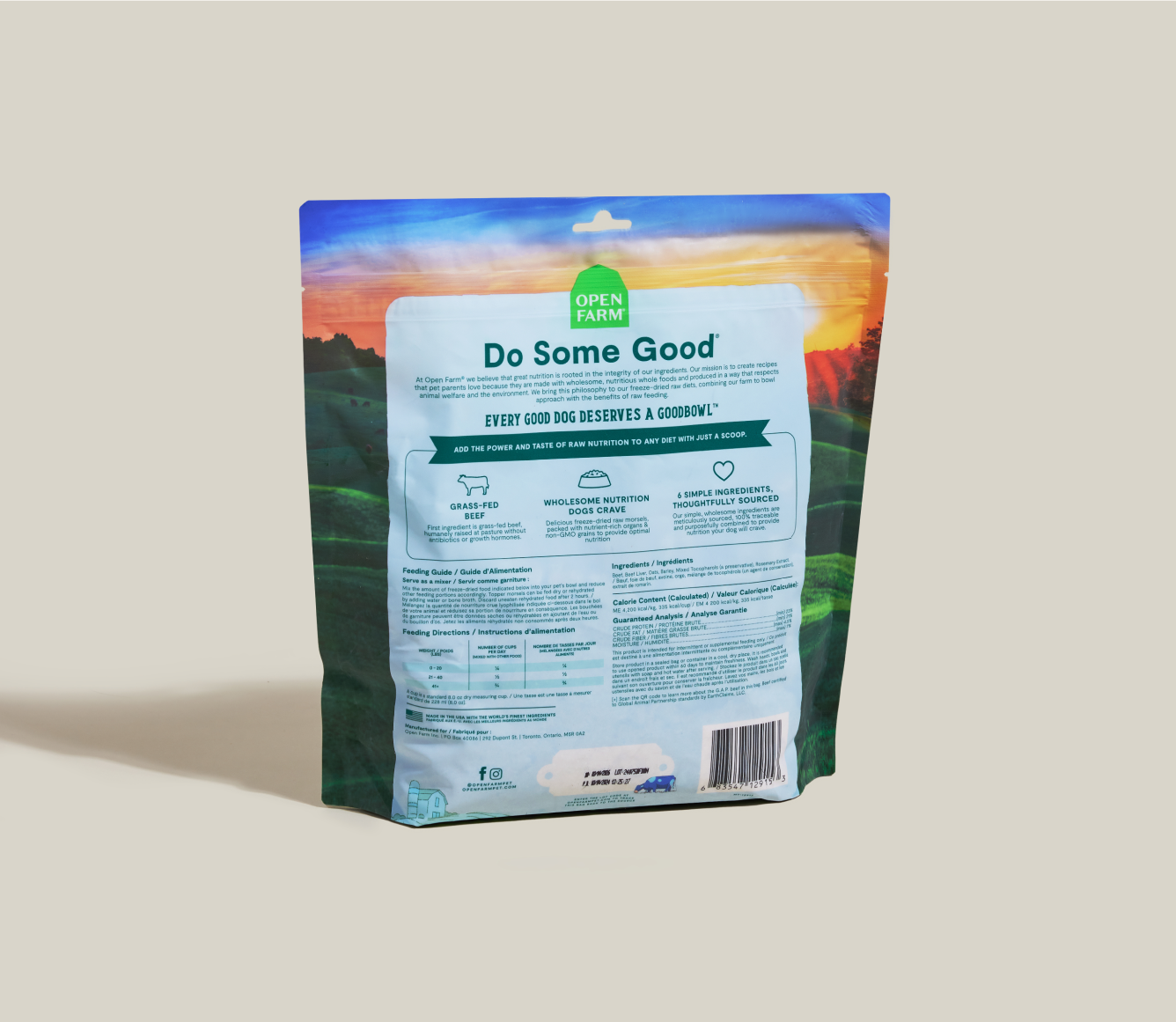 Open Farm Goodbowl Grass-Fed Beef Freeze Dried Raw Morsels for Dogs