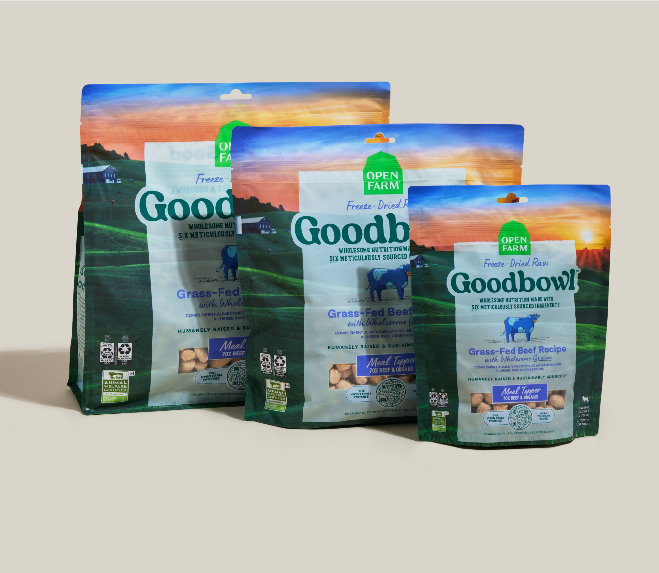 Open Farm Goodbowl Grass-Fed Beef Freeze Dried Raw Morsels for Dogs