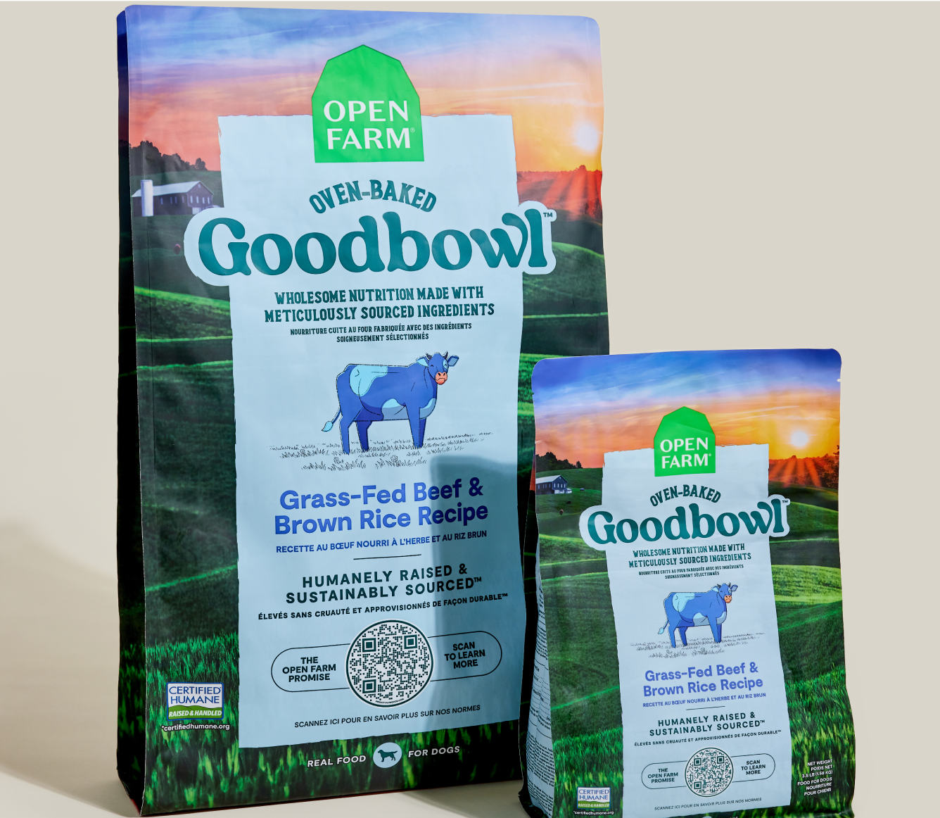 Open Farm Goodbowl Grass-Fed Beef & Brown Rice Dog Kibble