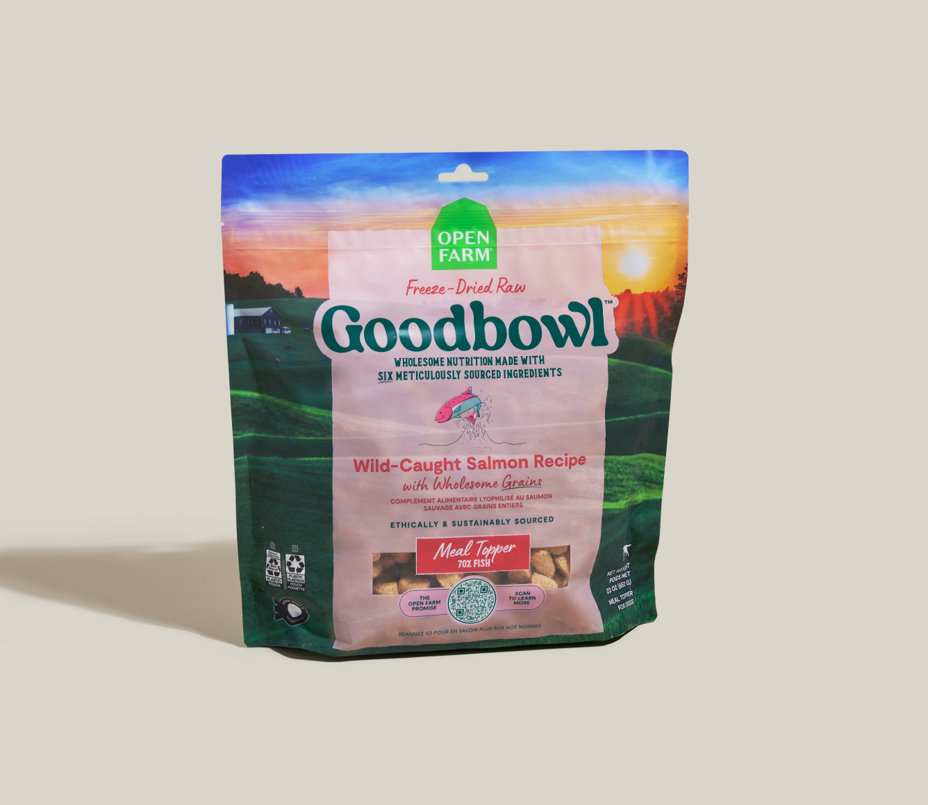 Open Farm Goodbowl Wild-Caught Salmon Freeze Dried Raw Morsels for Dogs