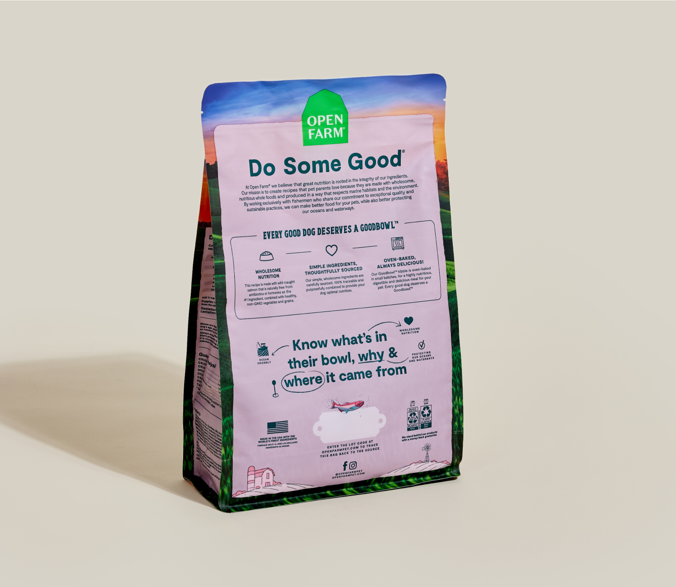 Open Farm Goodbowl Wild-Caught Salmon & Brown Rice Dog Kibble