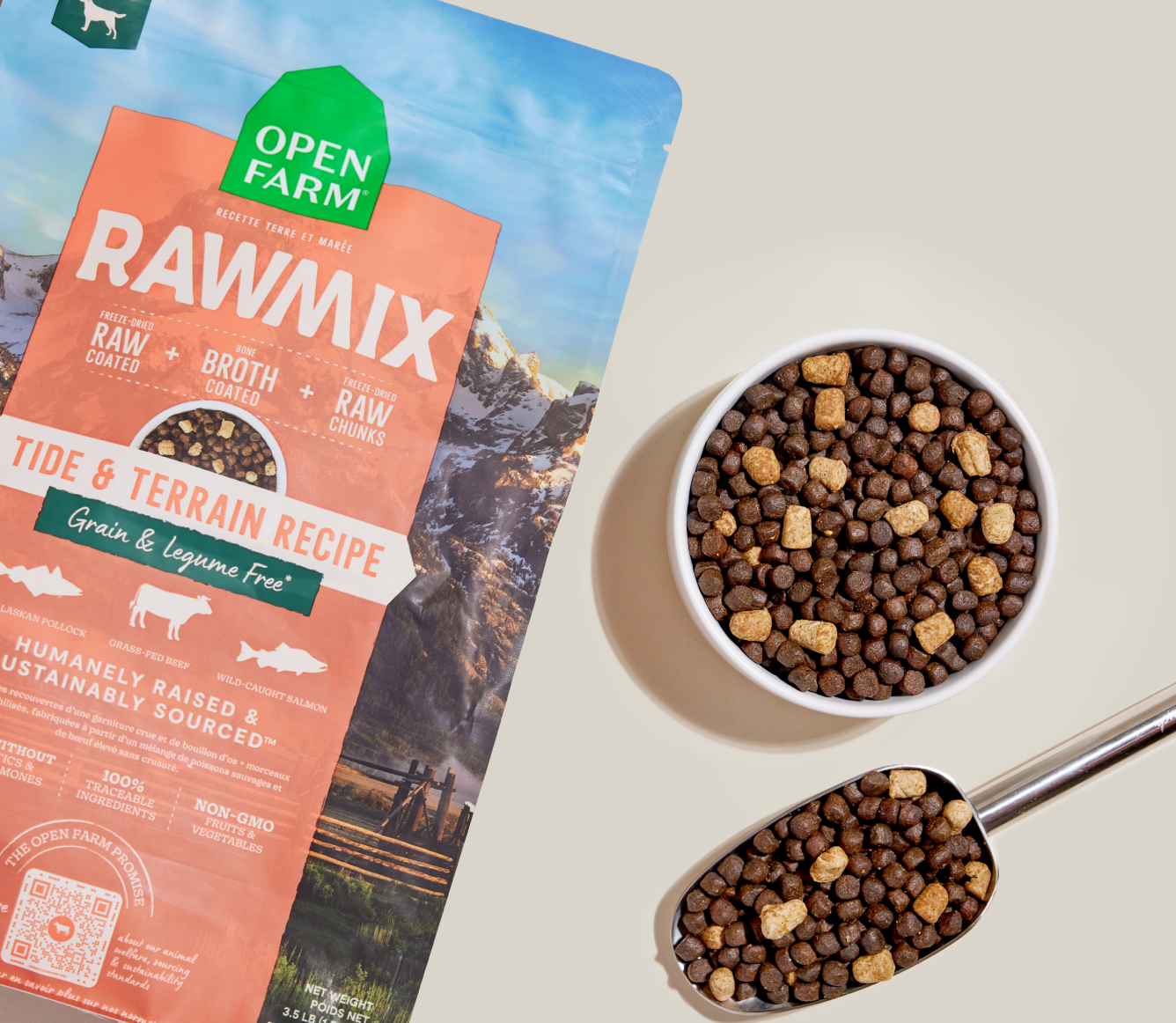 Open Farm RawMix Tide & Terrain Grain-Free Dog Kibble