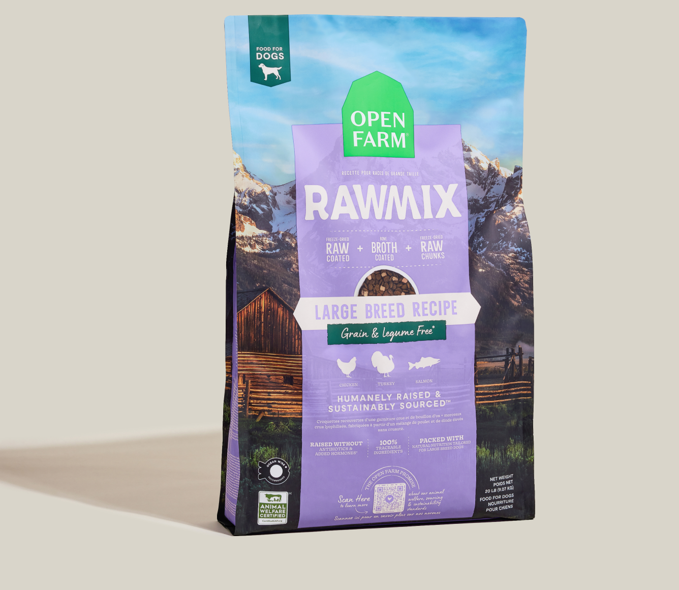 Open Farm RawMix Large Breed Grain-Free Dog Kibble
