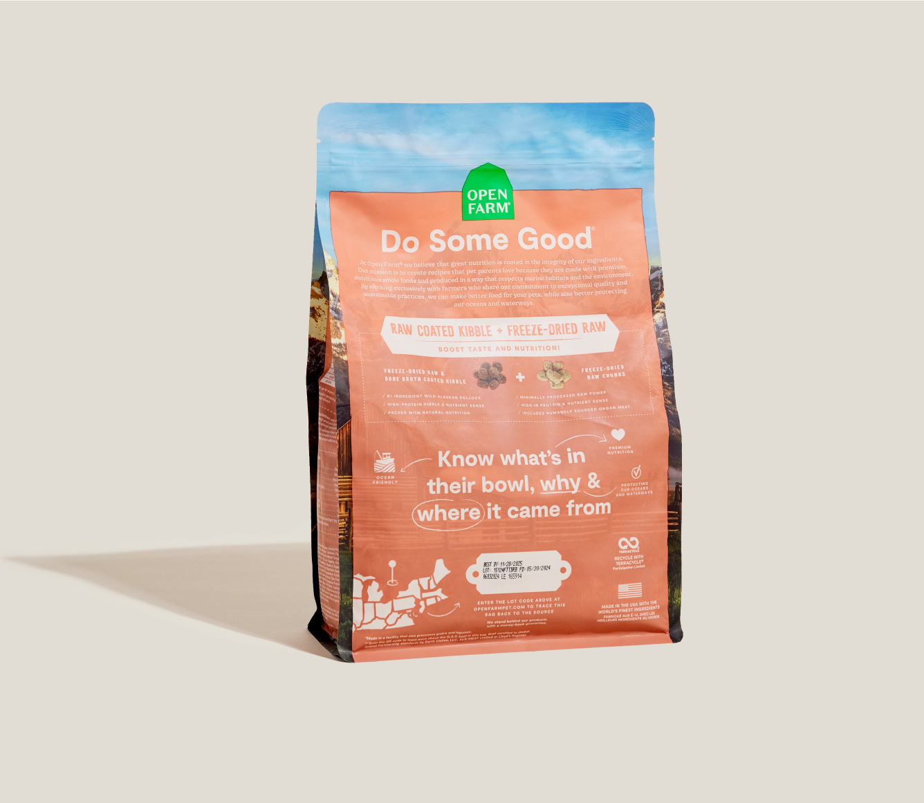 Open Farm RawMix Tide & Terrain Grain-Free Dog Kibble