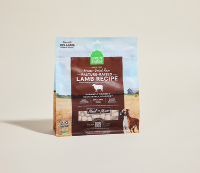 Open Farm Pet Pasture-Raised Lamb Freeze Dried Raw Morsels for Dogs