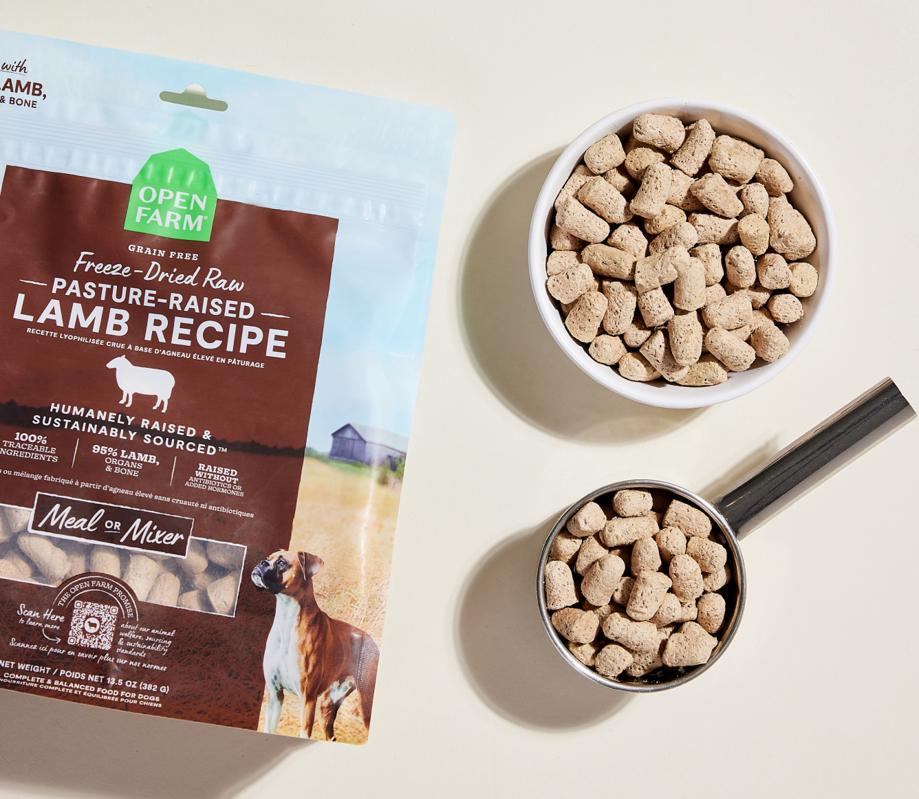 Open Farm Pet Pasture-Raised Lamb Freeze Dried Raw Morsels for Dogs