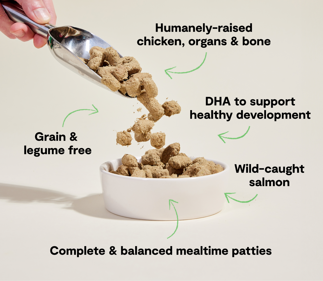 Open Farm Chicken & Salmon Freeze Dried Raw Patties for Puppies
