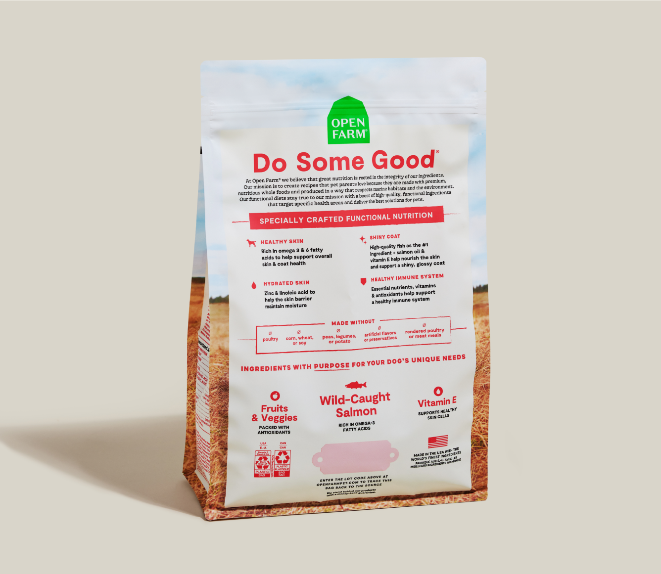 Open Farm Salmon & Oatmeal Skin & Coat Health Dog Kibble