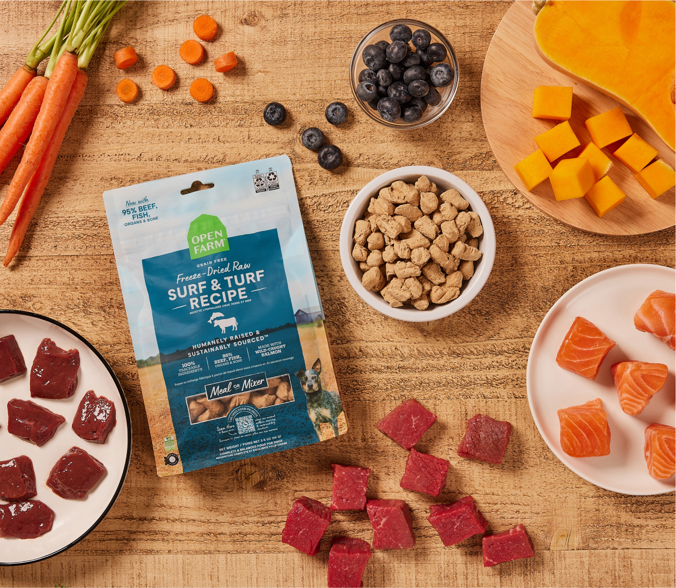 Open Farm Pet Surf & Turf Freeze Dried Raw Morsels for Dogs
